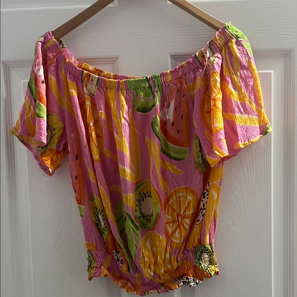 C&C California Multicolor Off-Shoulder Blouse
